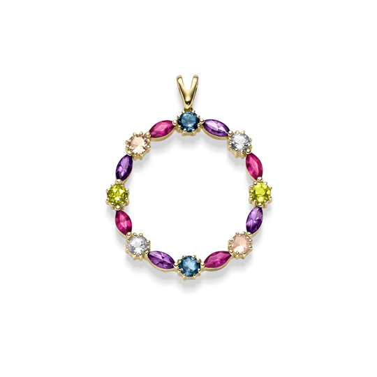 Anhänger Farbsteine multicolor GG