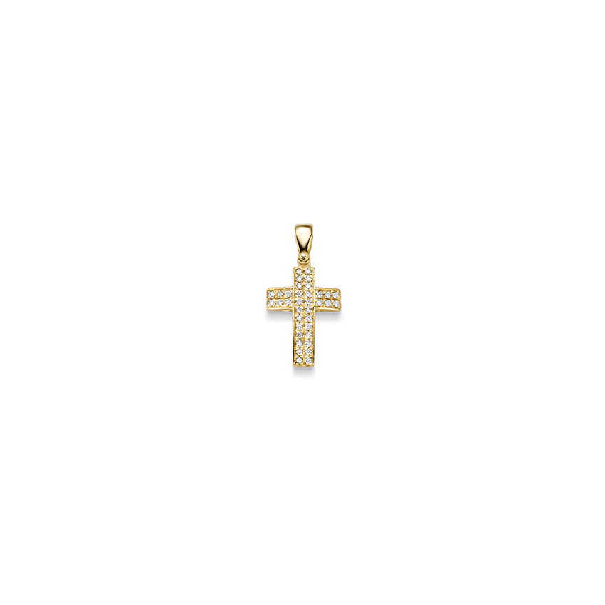Diamant Anhänger Kreuz GG 0.34 ct. TW-SI