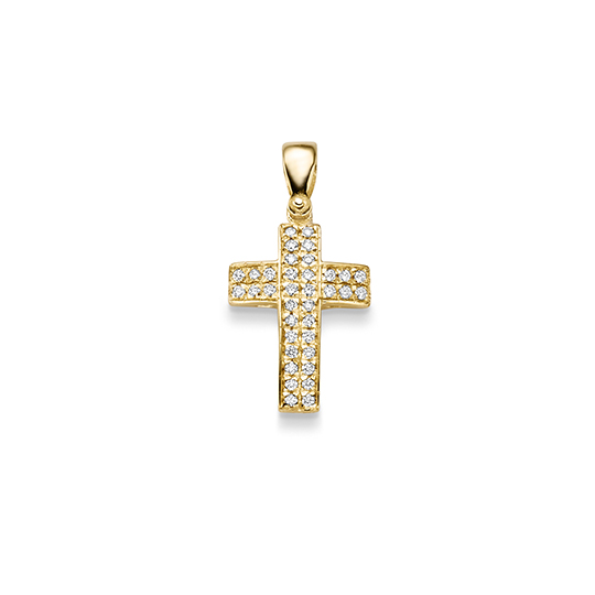 Diamant Anhänger Kreuz GG 0.34 ct. TW-SI